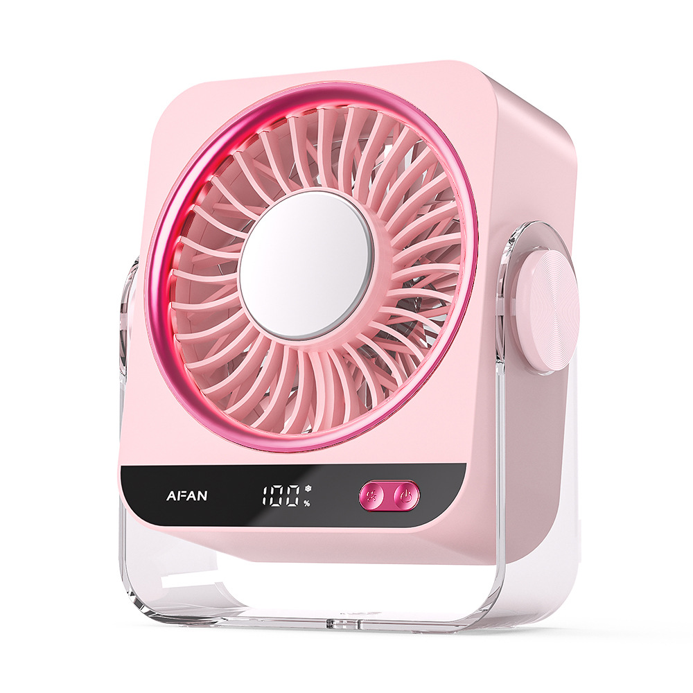 2026 New Air Conditioning Fan Semiconductor Cooling Fan Charging Desktop Electric Fan Small Ice Cooling Fan