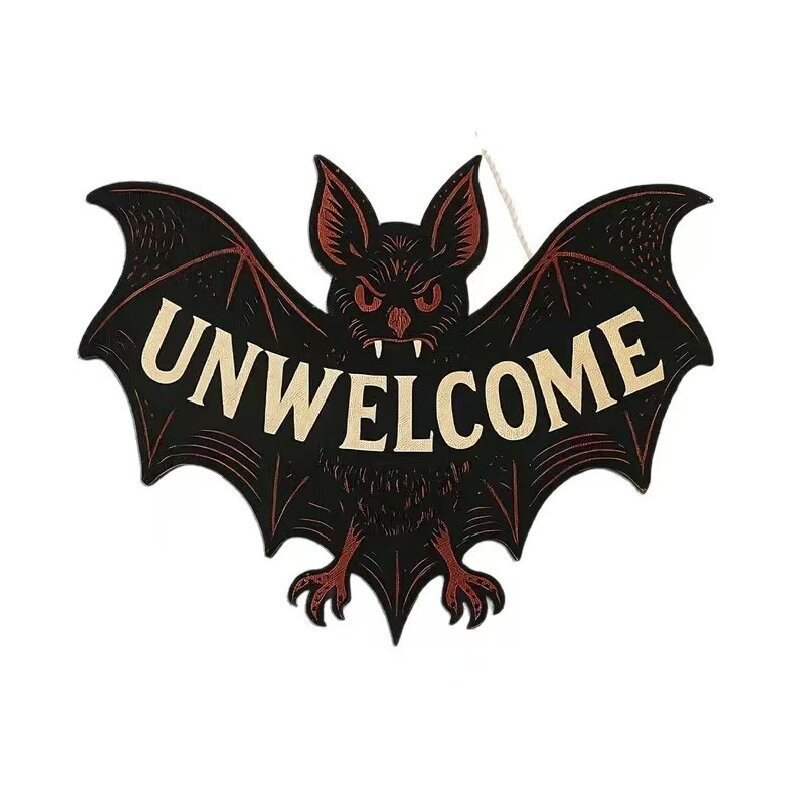 New Halloween Bat Halloween Wooden Hanging Ornament Wall Door Party Scene Layout Decoration