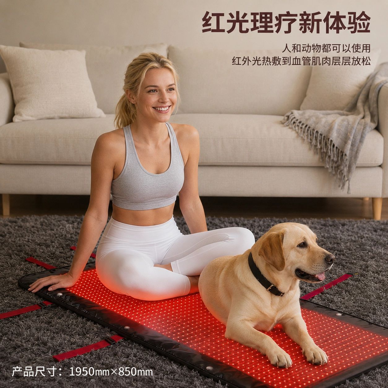 LED Red Light Therapy Mat Home Infrared Massager 2520 Lamp Beads Sleeping Bag Heat Therapy Waist Back Care Red Light Mat