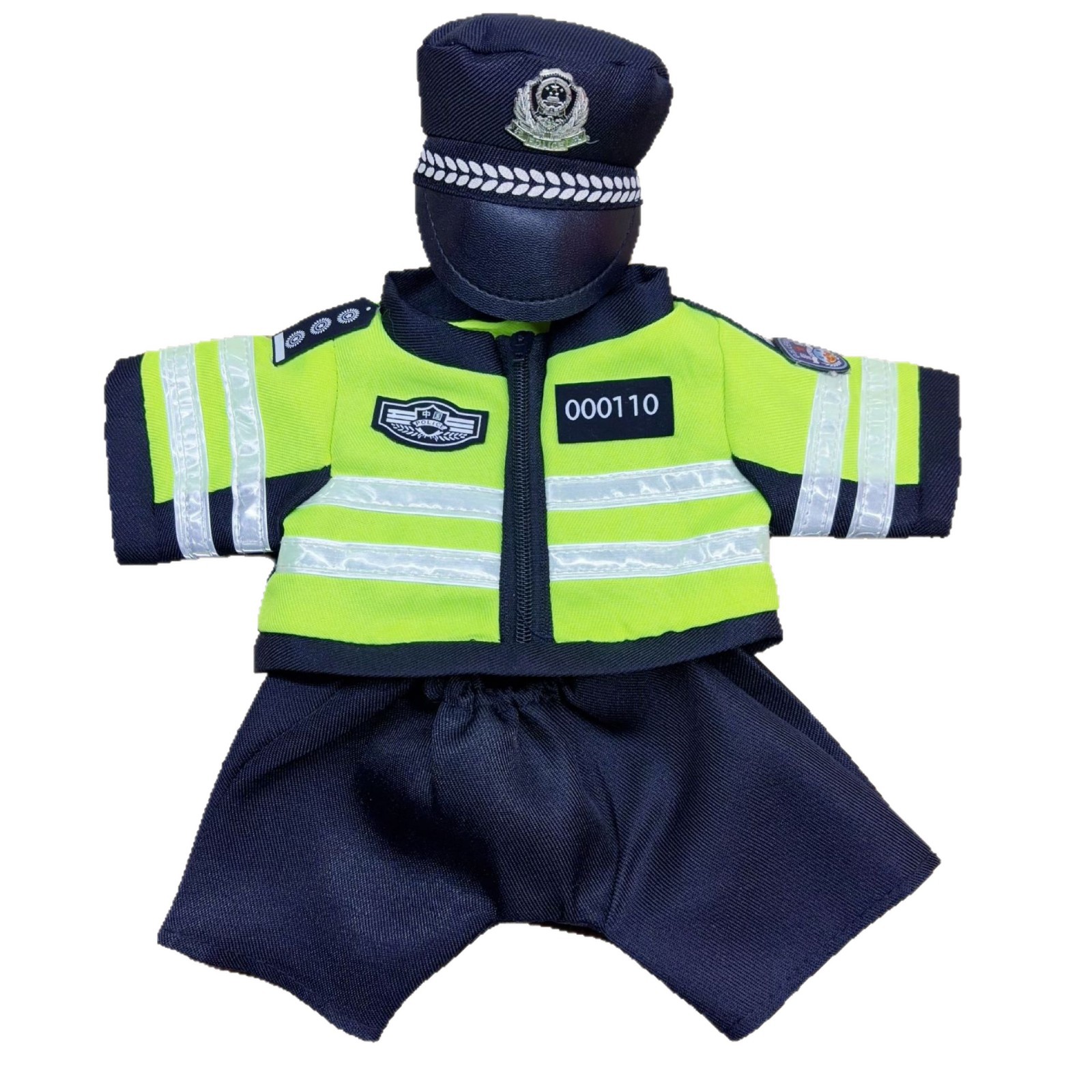 Doll Clothes Traffic Police Bear Public Security Special Police Plush Police Toy Firefighter Teddy Bear Plush Dress Up Accessories