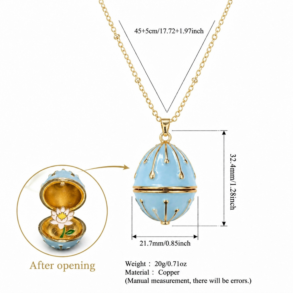 New December round box openable flower exquisite design popular compact necklace copper-plated gold