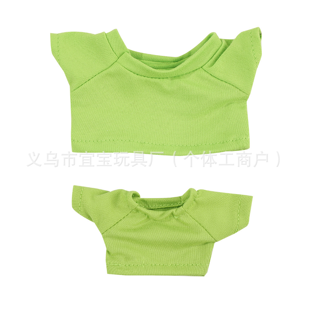 13cm 23cm Solid Color Cotton Doll T-shirt Small Top West Highland White Terrier Dog Plush Toy Clothes Retail Toy