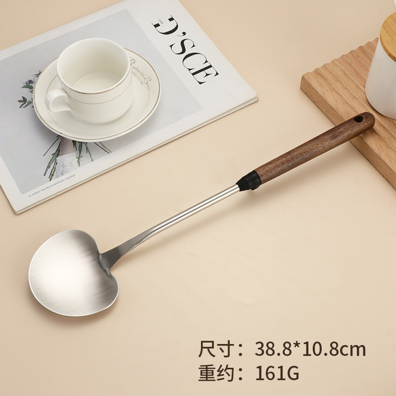 Stainless Steel Spatula Home Kitchen Mushroom Spatula Frying Pan Spatula Long Handle Anti-Scald High Temperature Resistant Cooking Spoon Kitchen Utensils