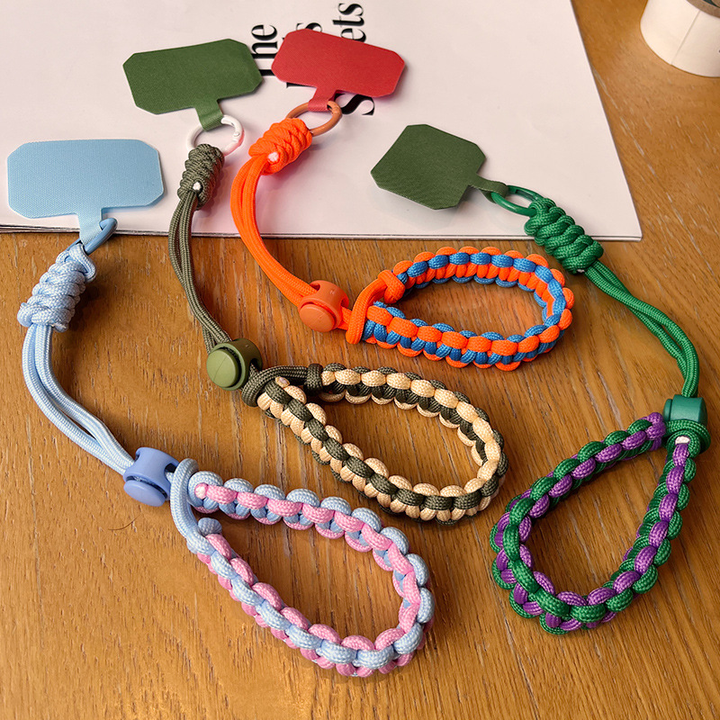 European travel phone strap short wrist adjustable braided strap outdoor sports sturdy men and women