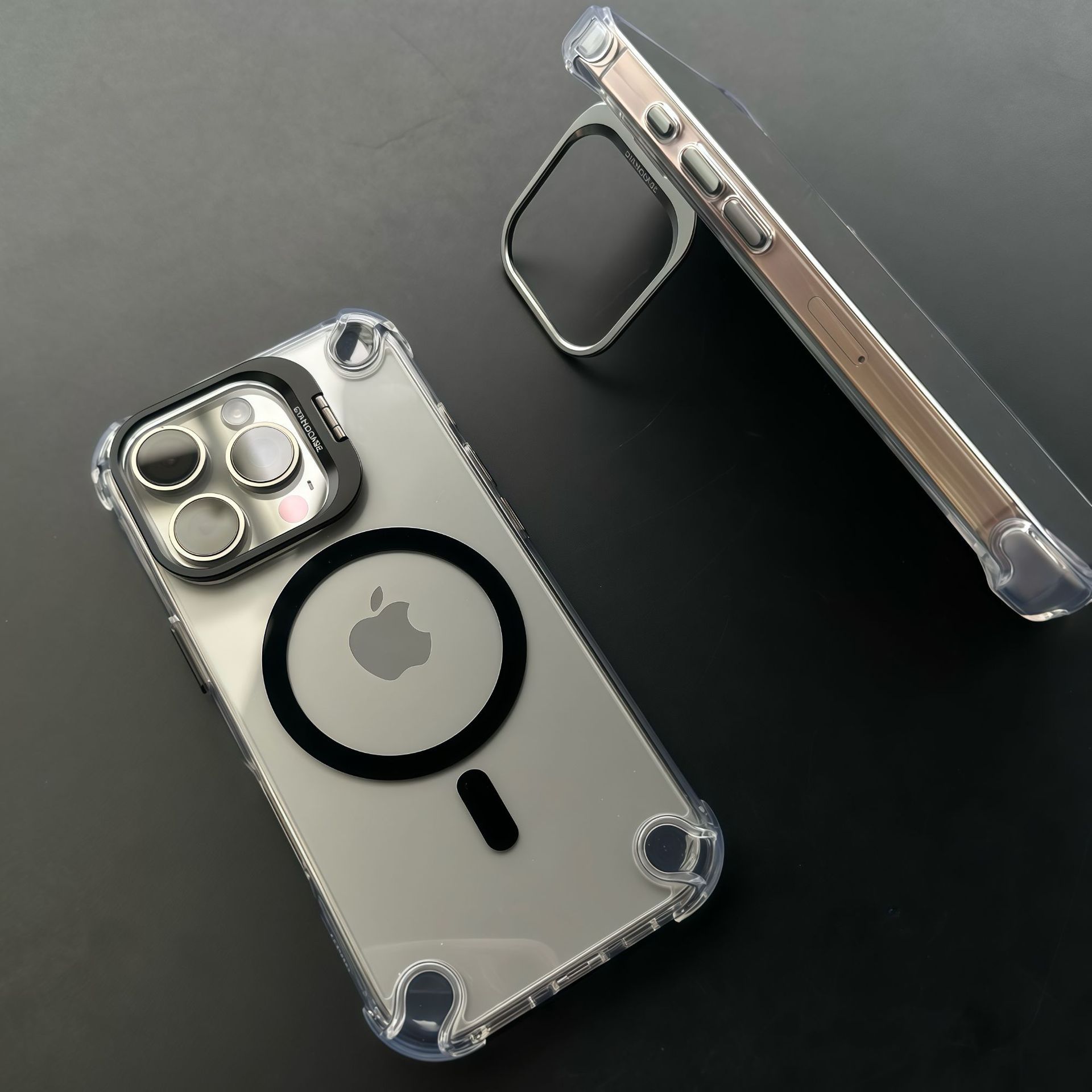 Magnetic charging phone case for iPhone 17, U3 lens stand, anti-drop for Apple iPhone 16, protective case for iPhone 17