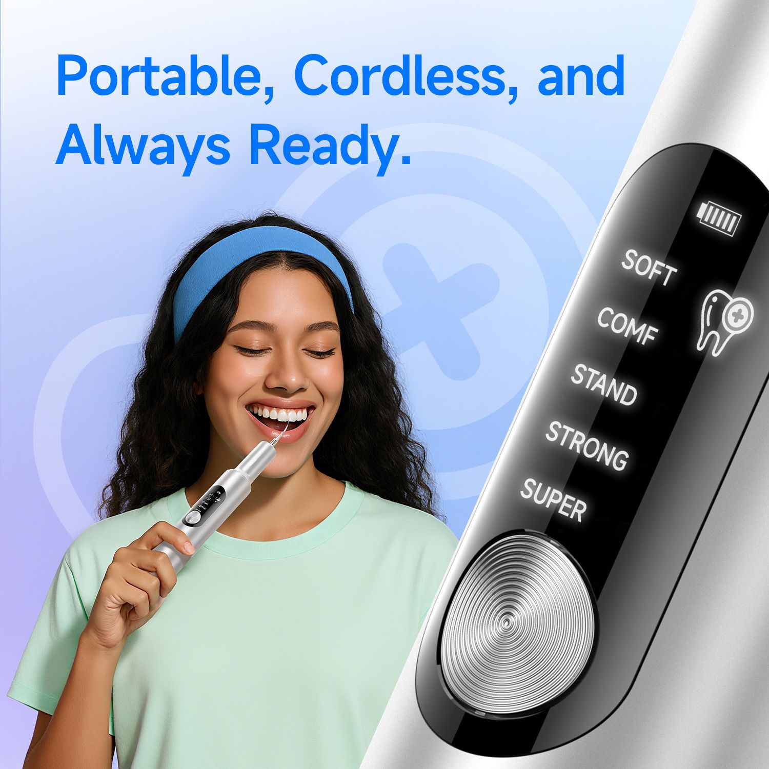 Ultrasonic tooth cleaner, Yue'er Wanwan, removes tartar and smoke stains, water flosser, whitening device, electric tooth cleaner, tooth cleaning