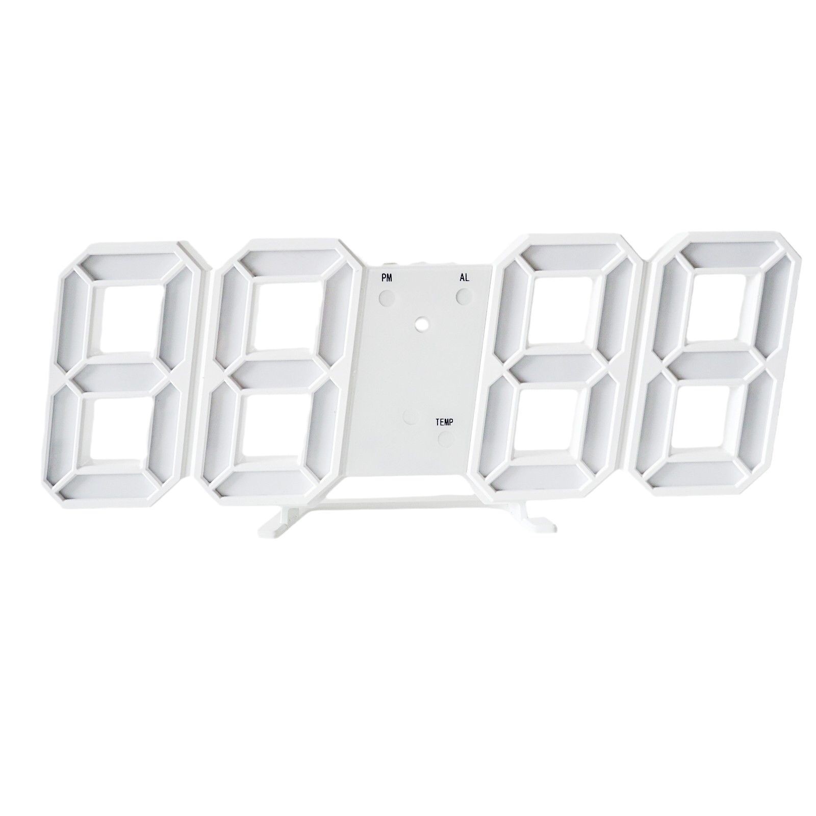 3D Digital Alarm Clock Home Desktop Clock Wall-Mounted Living Room LED Wall-Mounted Electronic Clock Wall Clock