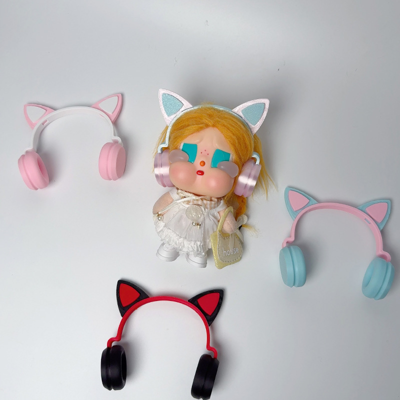 Earphones Only Crybaby Beach Vinyl Series Gulu Gulu Earphone Accessories Pendant Cat Ear Headphones
