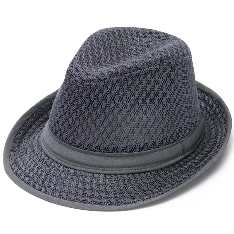 Hat 2022 Summer Men and Women Can Wear Outdoor Sun Protection Sun Hat Mesh Small Fedora