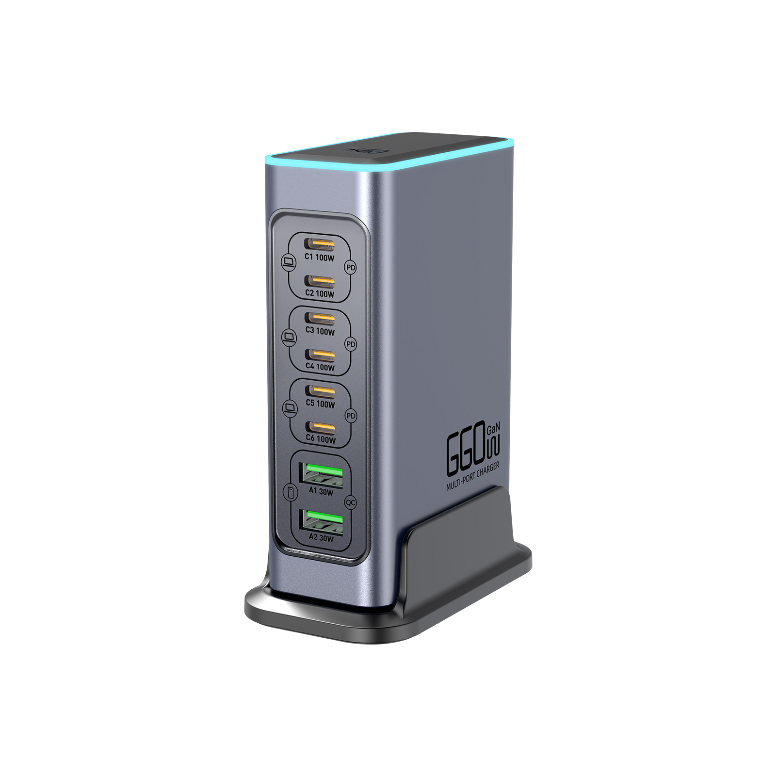 660W GaN Charger Multi-Port High-Power Suitable for Phones Tablets and Laptops Desktop Charging Station