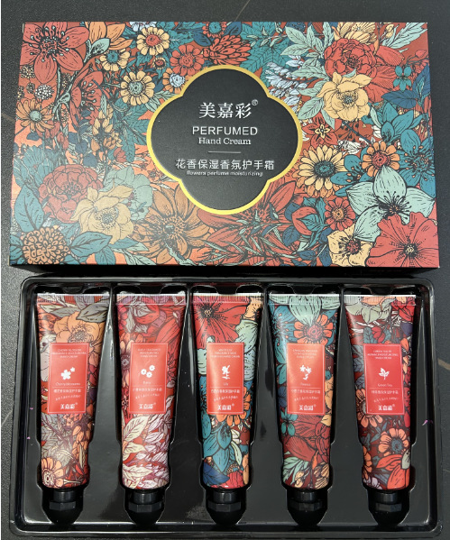 5 Hand Creams Meijiacai Floral Moisturizing Fragrance Moisturizing Smooth Hand Cream Gift Set Anti-Dryness Hand Care