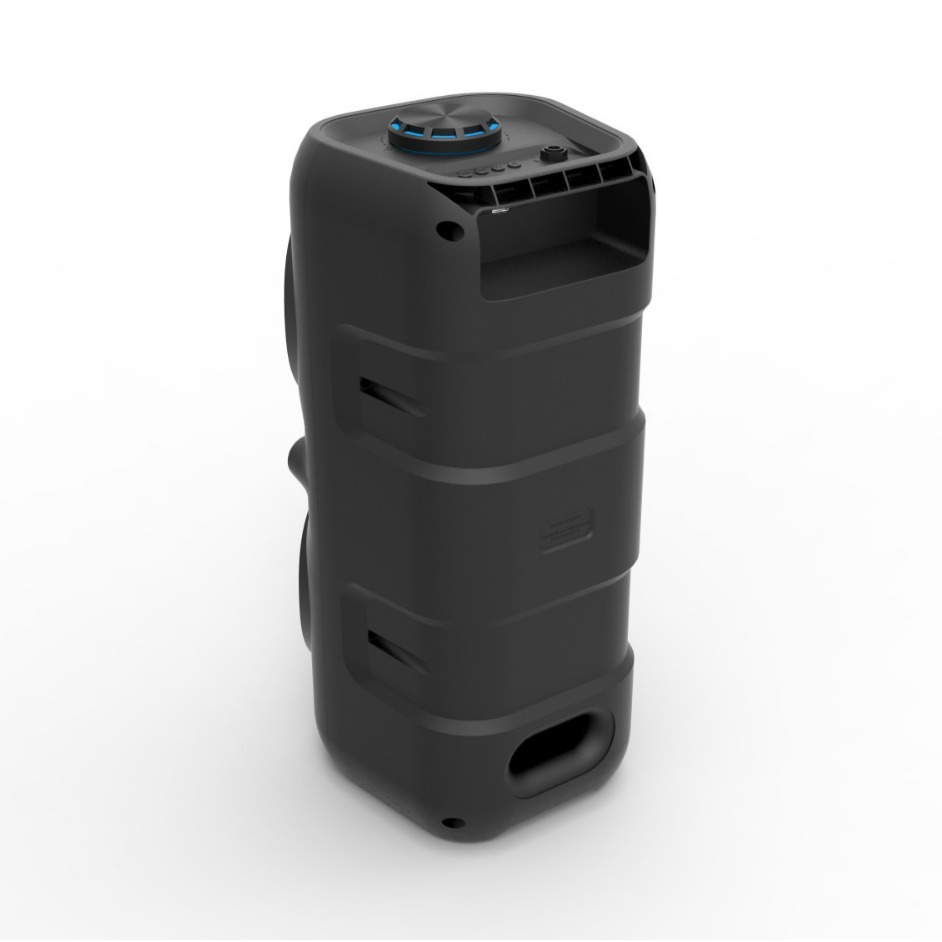 New Dual 6.5-inch Bluetooth Speaker Colorful Light Outdoor Low Bass Square Dance Handheld Portable High Power Speaker