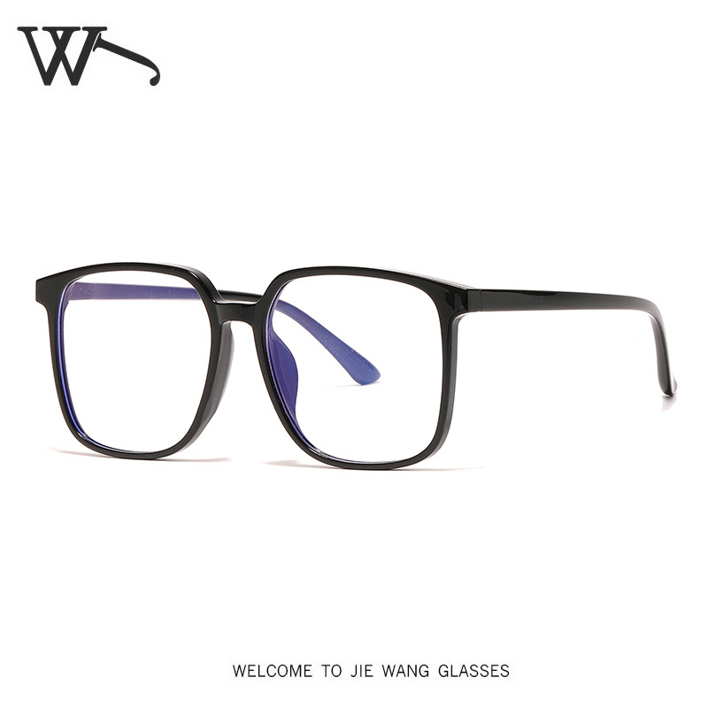 New Large Frame Plain Face Polygon Women Anti-Blue Light Flat Light Glasses Men Glasses Frame