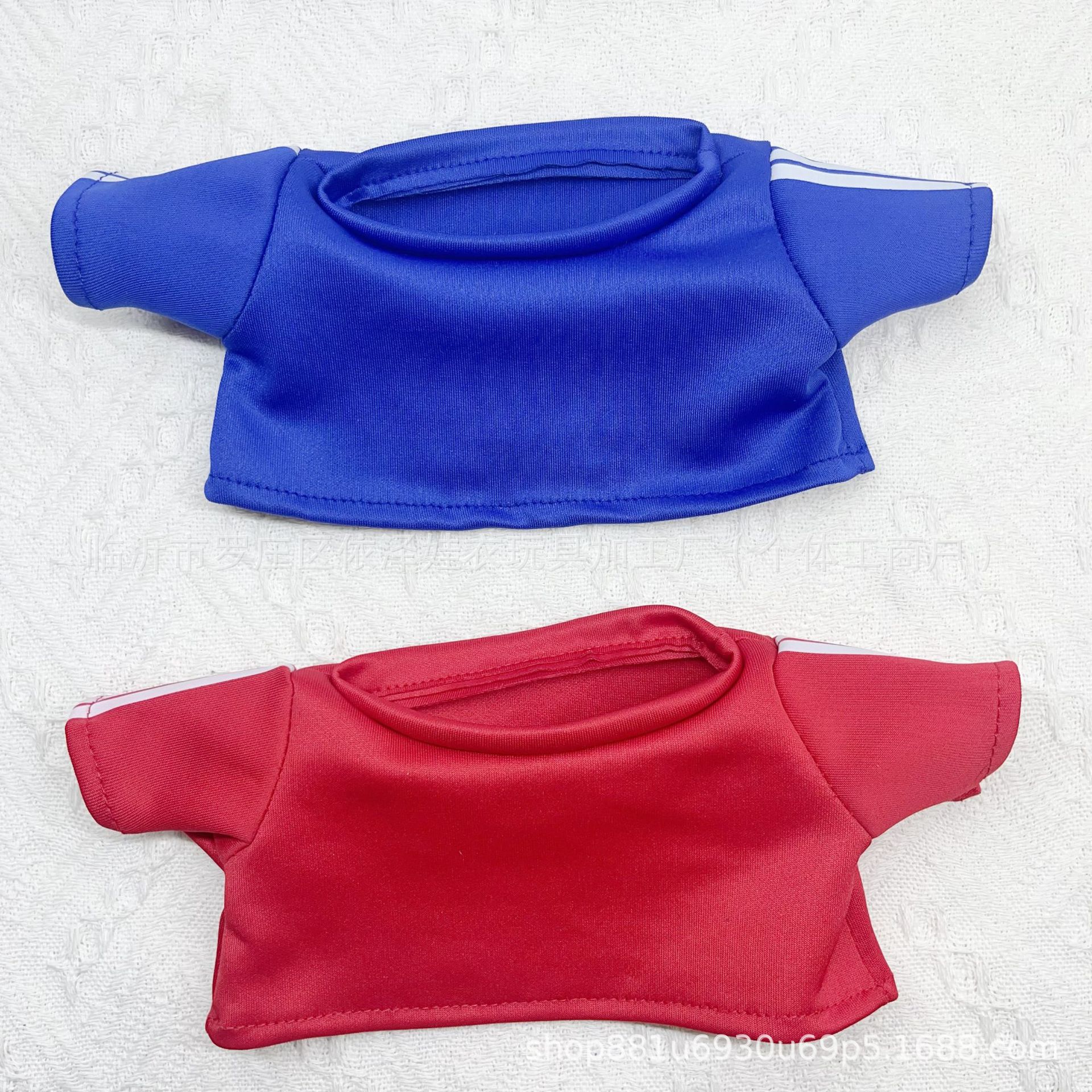 30cm Round Neck Teddy Bear Doll Clothes Cotton Doll Printed LOGO Striped Sportswear Set Custom