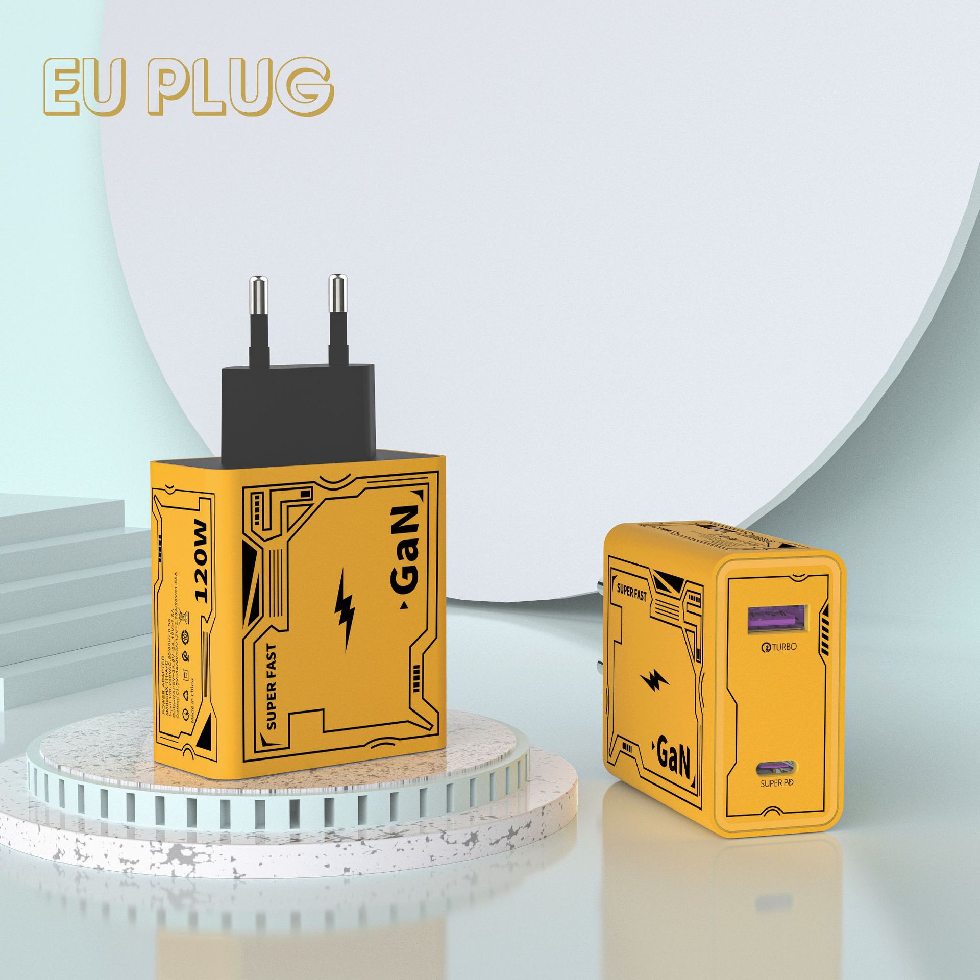 Bumblebee TYPE-C+USB Phone GaN Protocol Power Bank Fast Charger PD+USB Charging Head