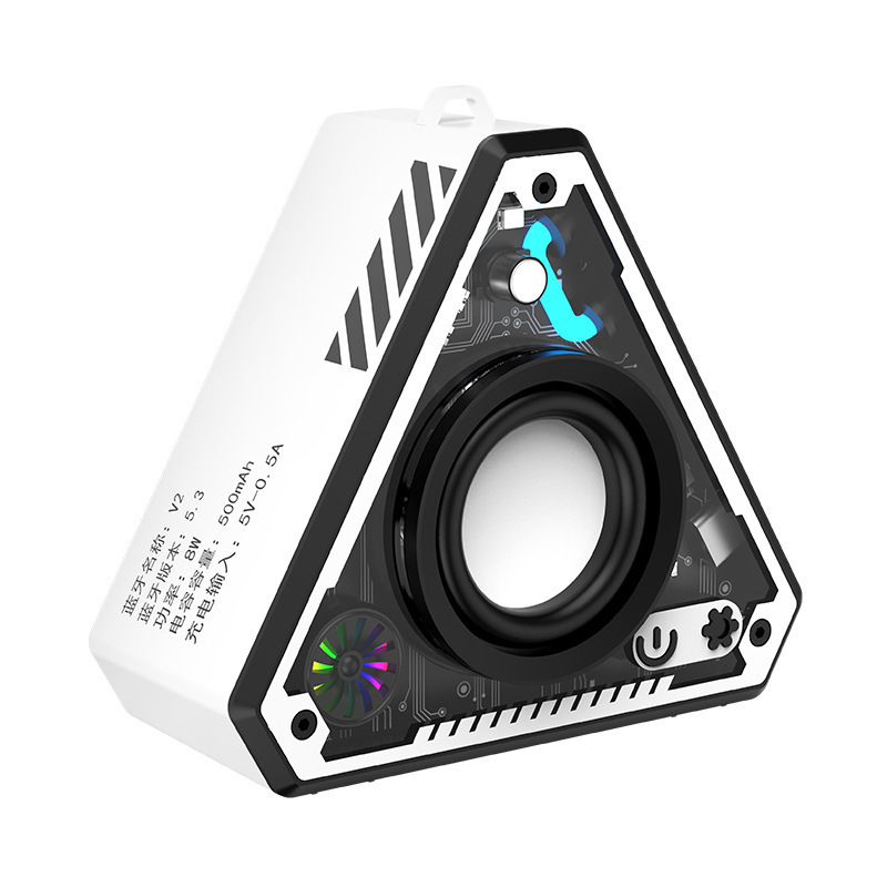 V2 speaker new wireless Bluetooth subwoofer mecha portable mini home desktop small steel cannon speaker