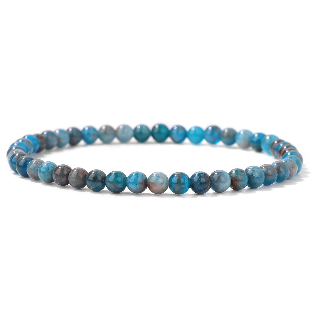 4mm artificial stone bead bracelet for men, simple elastic rope bracelet