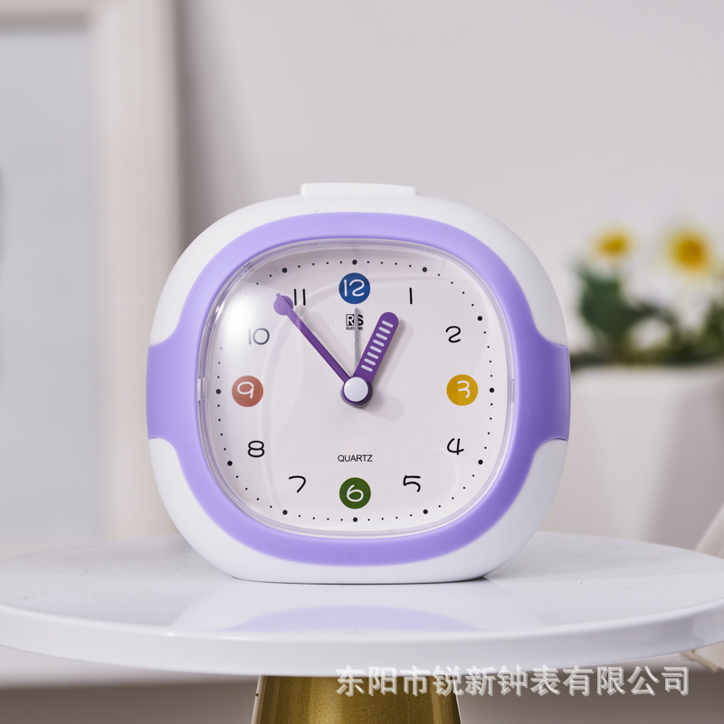 Dopamine color plastic alarm clock simple modern alarm clock children student special wake-up clock