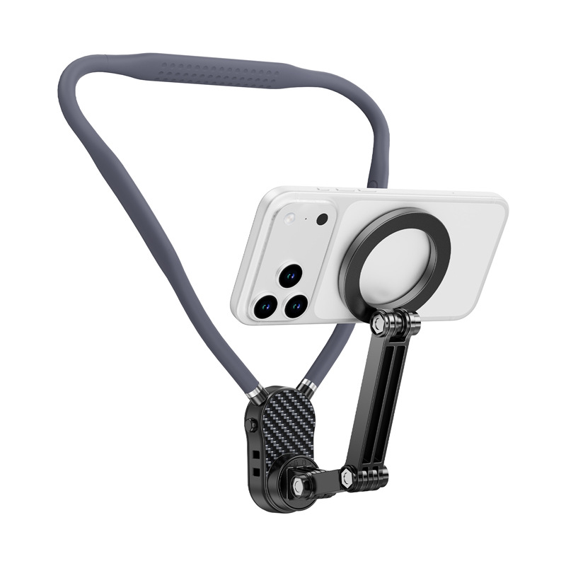 Neck Rotatable Phone Stand Magnetic Clip Chest Fixed Riding Live Streaming Vlog Universal Anti-shake Stand