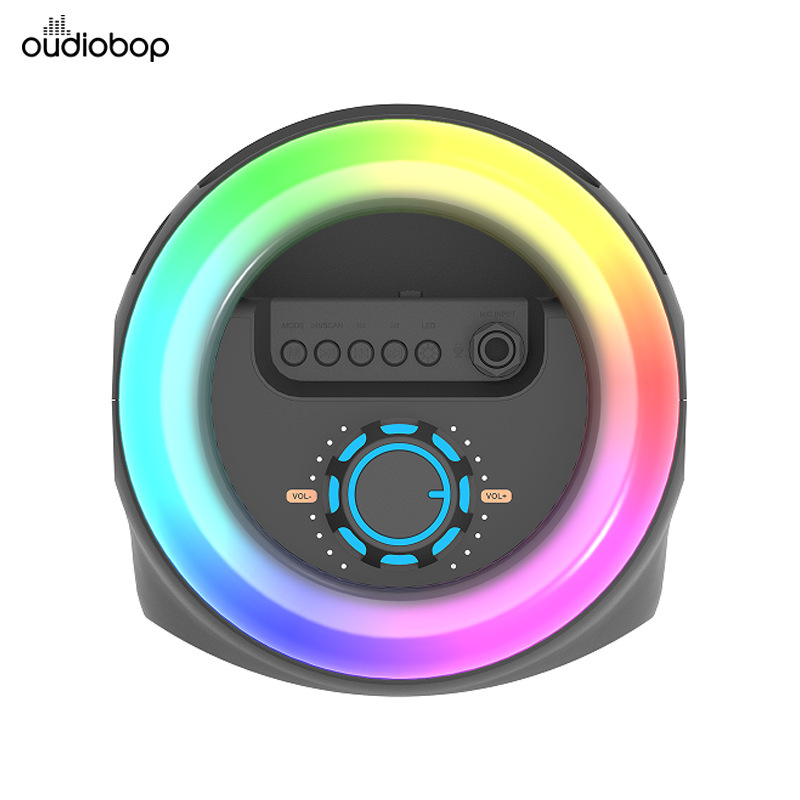 New Dual 4 Inch with Colorful Lights Speaker Home Desktop Outdoor Portable Bluetooth Speaker Export