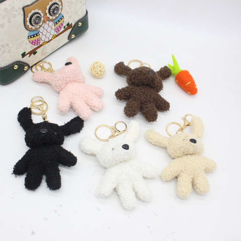 Cute Handmade Cartoon Plush Dog Children's Accessories Bag Charm Souvenir Doll