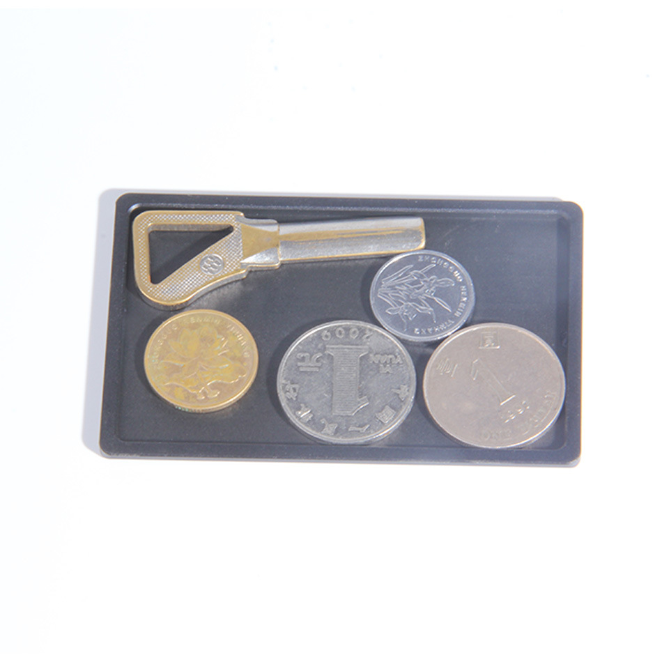 Wallet Card Holder Universal Aluminum Alloy Tray Key Coin Multi-Purpose Storage Box