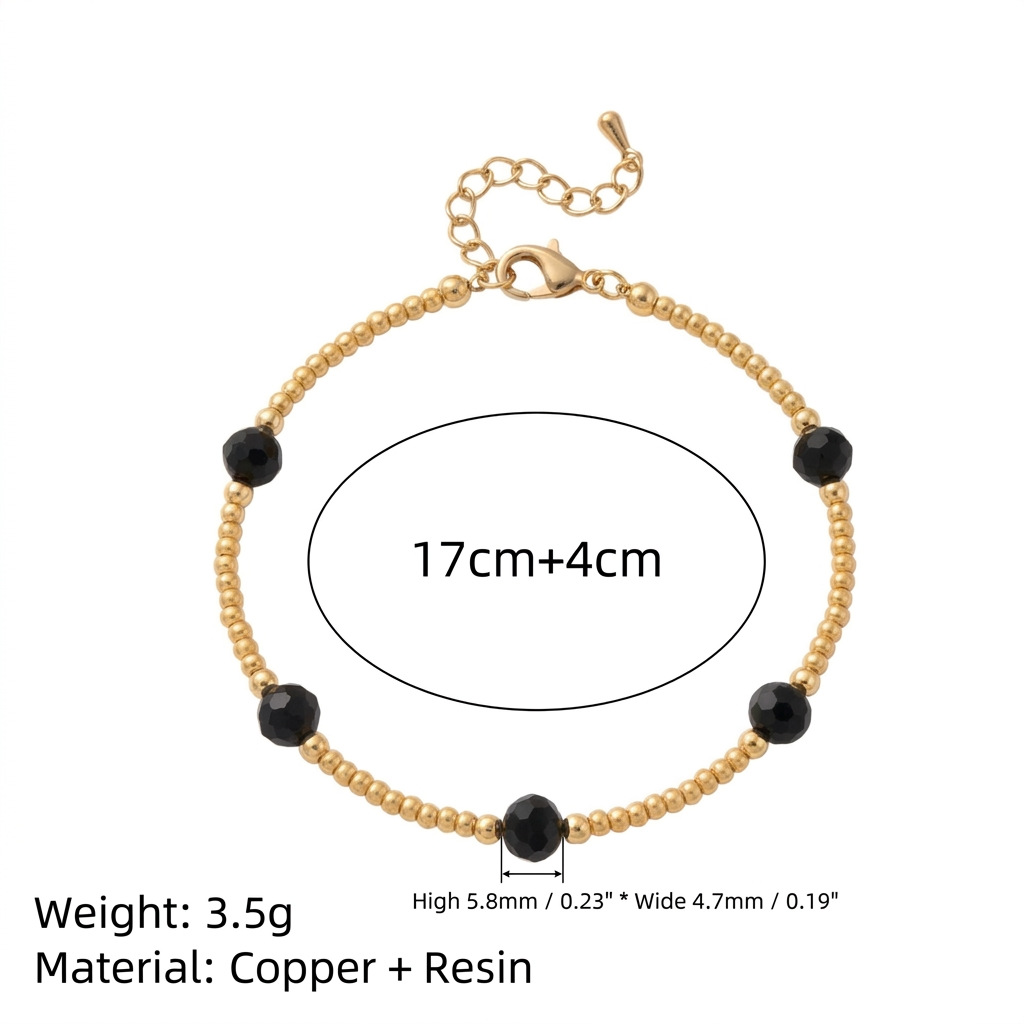 Multi-material layered bracelet ribbon bead metal chain combination hand accessory