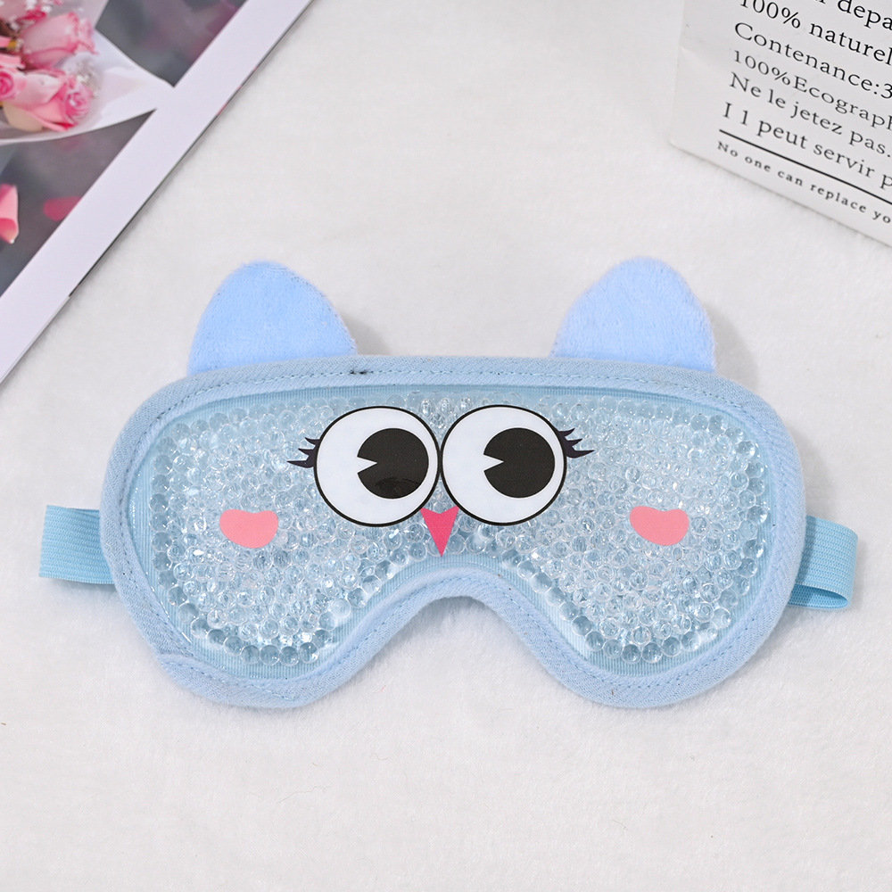 PVC gel bead ice compress eye mask, colorful adjustable elastic, cold and hot compress cooling ultra-soft eye care ice feeling