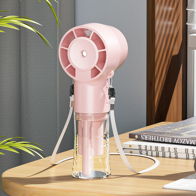 New Handheld Spray Mist Cooling Small Fan Outdoor Portable Mini Charging Student Desktop Dormitory Gift