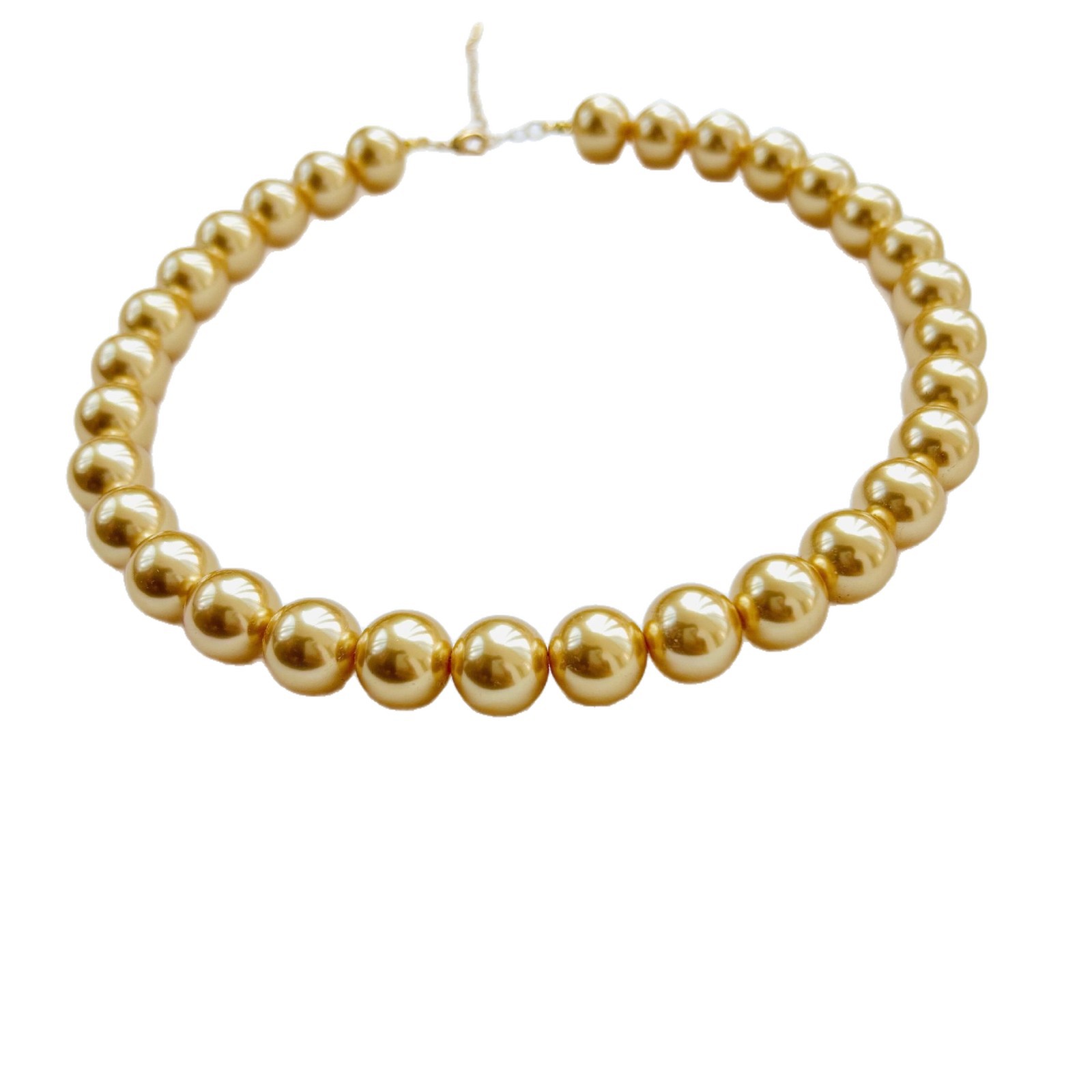 South Sea golden pearl necklace for women round collarbone chain sweater chain autumn winter accessories