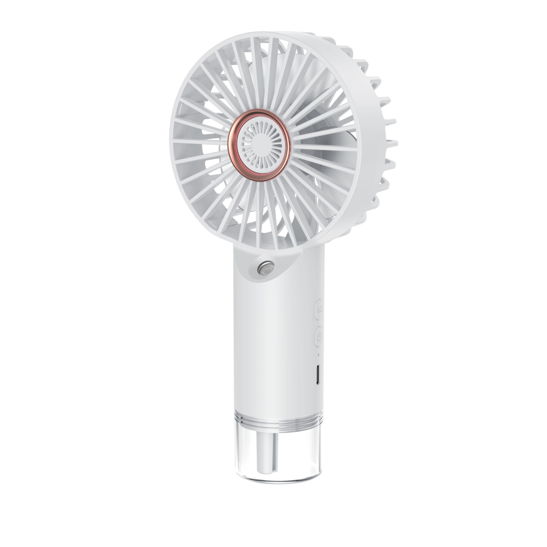 Handheld spray fan portable humidification cooling handheld small fan USB charging silent desktop fan