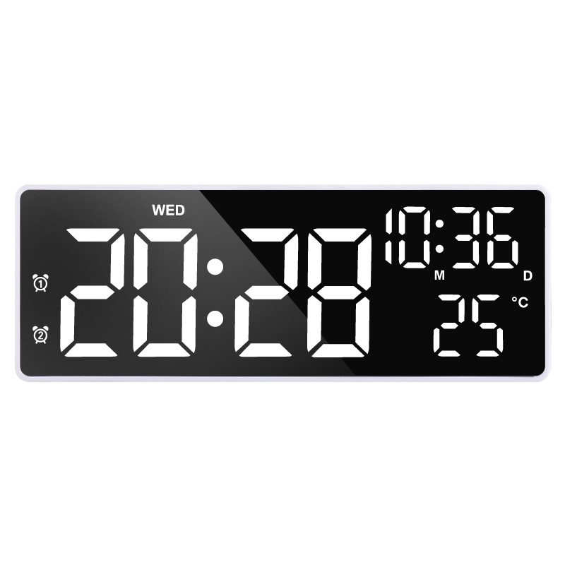 Electronic clock LED large screen display battery plug-in dual use