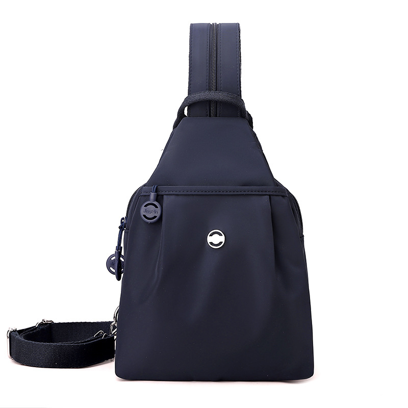 Double-shoulder bag small 2026 new simple anti-theft women's chest bag Oxford cloth casual small backpack