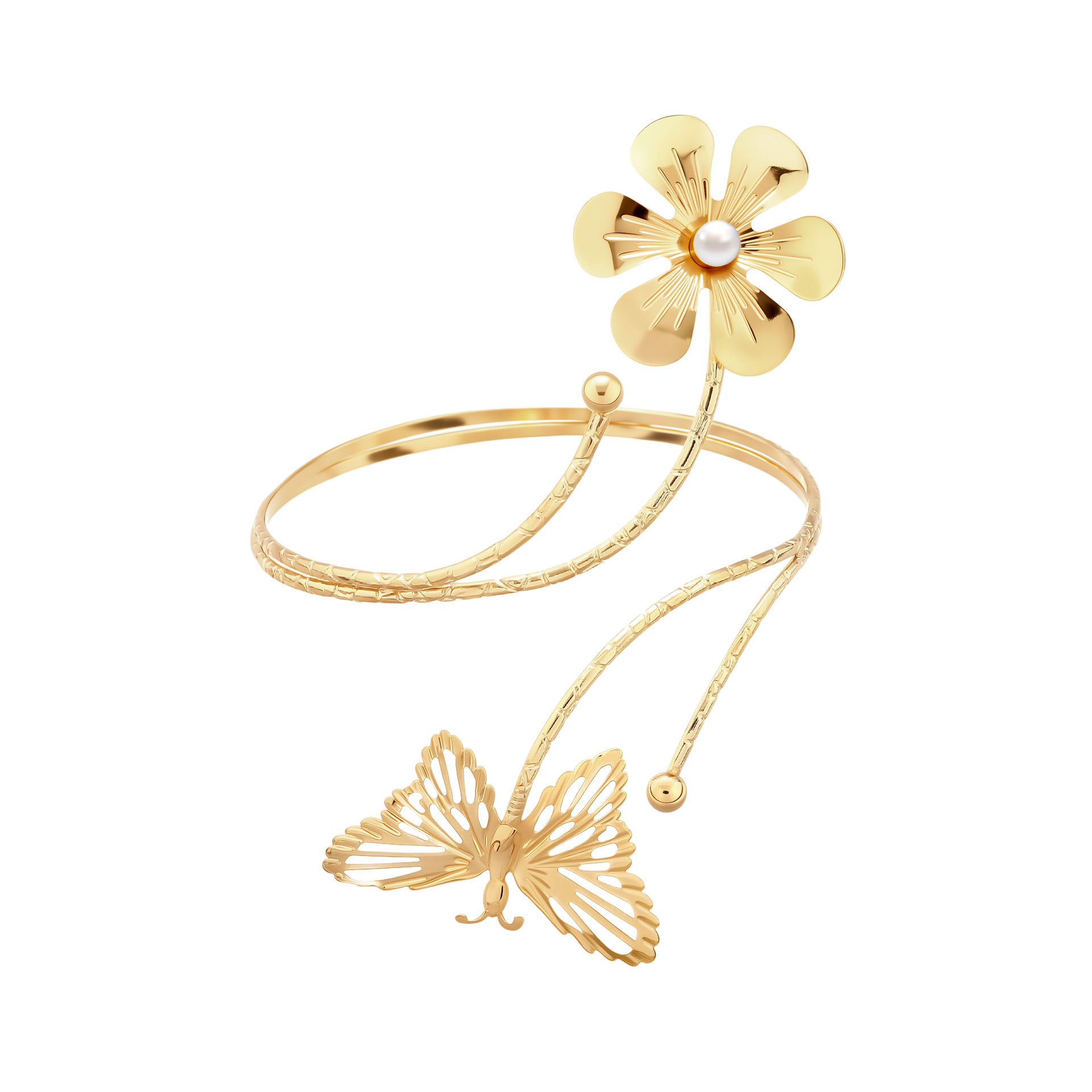 New Arm Bracelet Exaggerated Snake Leaf Flower Butterfly Starfish Bangle