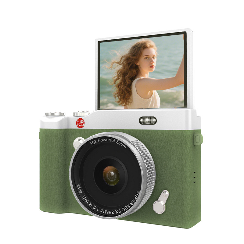 64MP HD Digital Camera Student Entry-level Mini Card Camera Home Shooting Camera