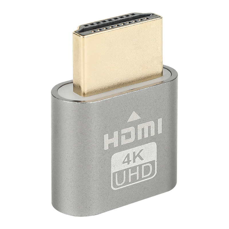 HDMI dummy monitor with light EDID emulator 4K remote hang up 3060 graphics card fake load converter