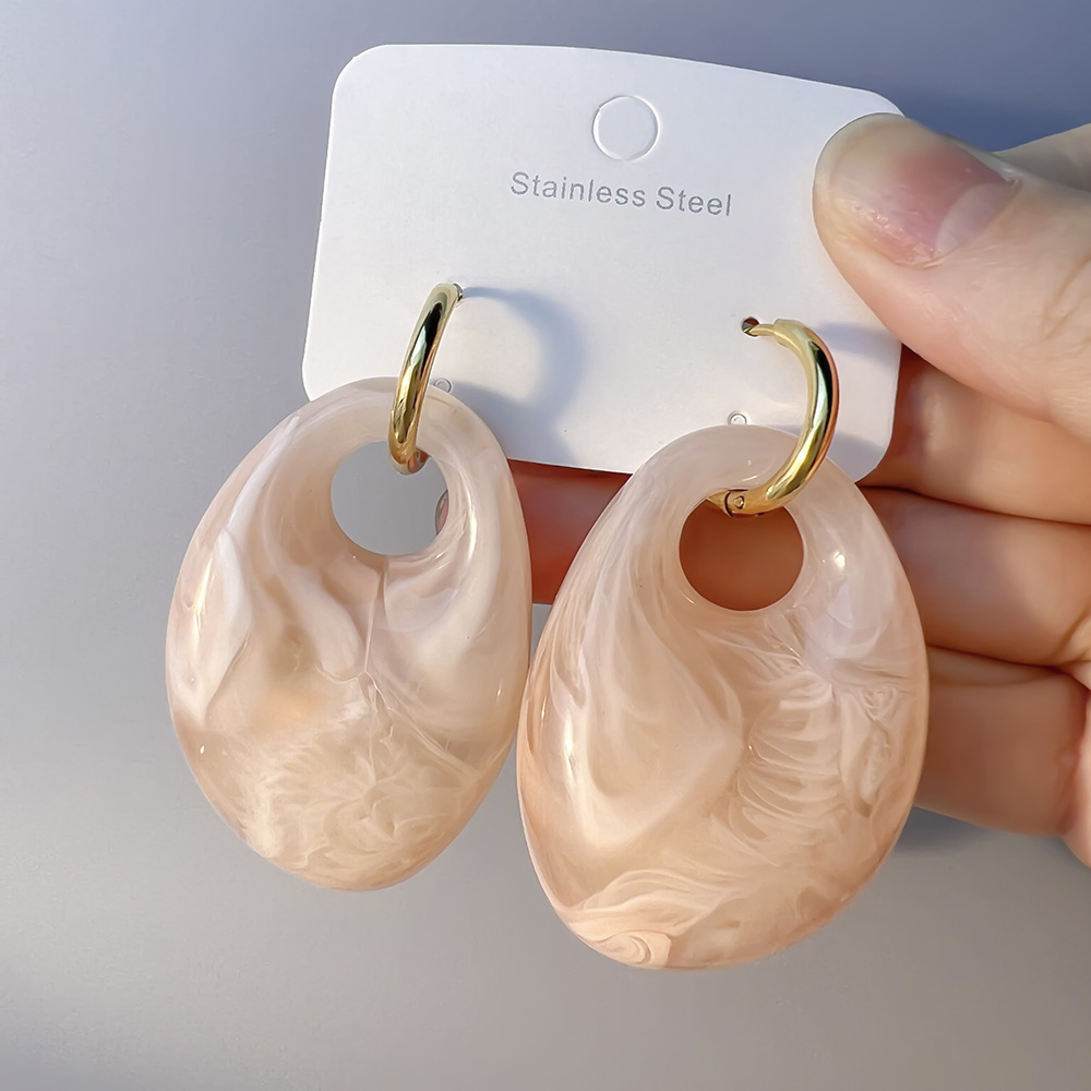 Stainless Steel Earrings, Irregular Resin Earrings, Earring Accessories