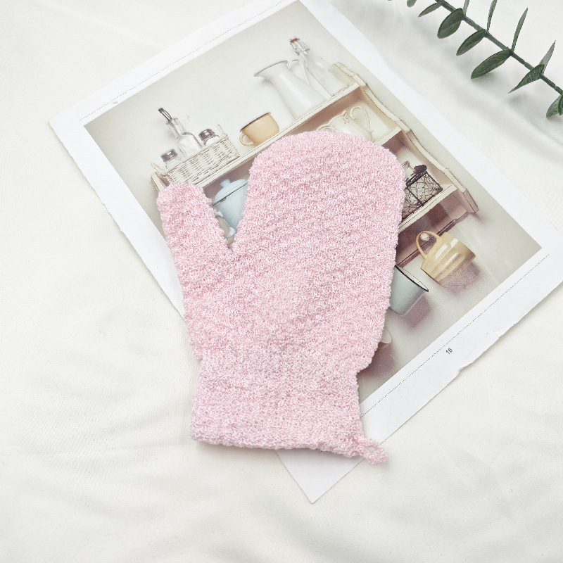 Thickened Bath Gloves Five-Finger Exfoliating Scrub Mitt for Back Scrubbing