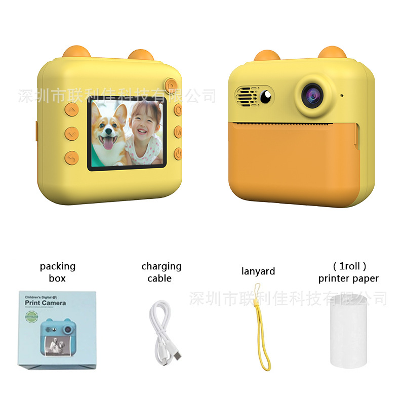 New HD children's Polaroid mini photo video thermal print camera support gift
