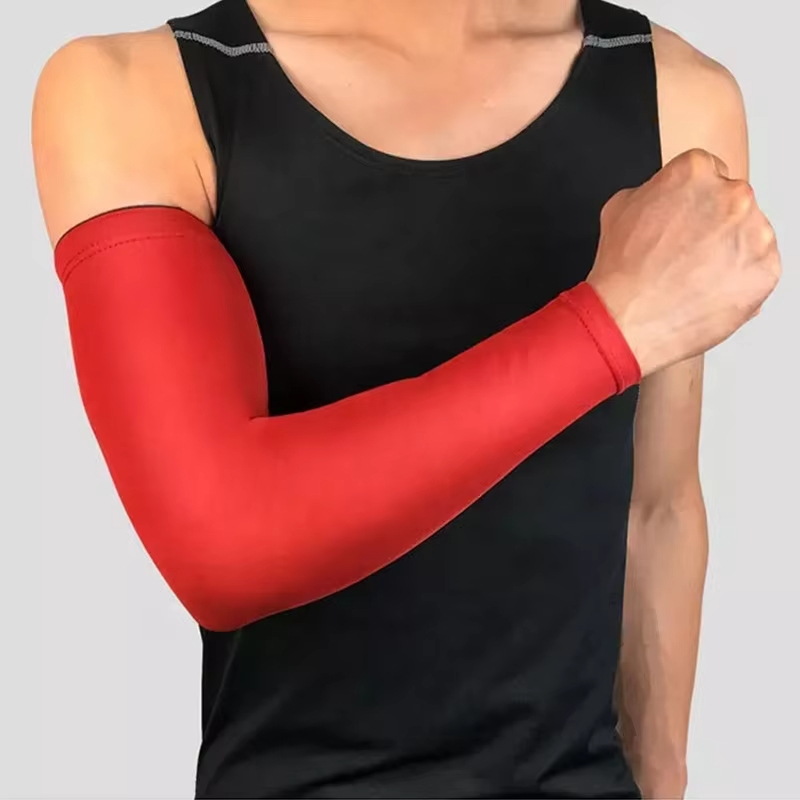 Sports arm sleeve, sun protection outdoor cycling running anti-slip summer sleeve, ice silk breathable high-elastic custom