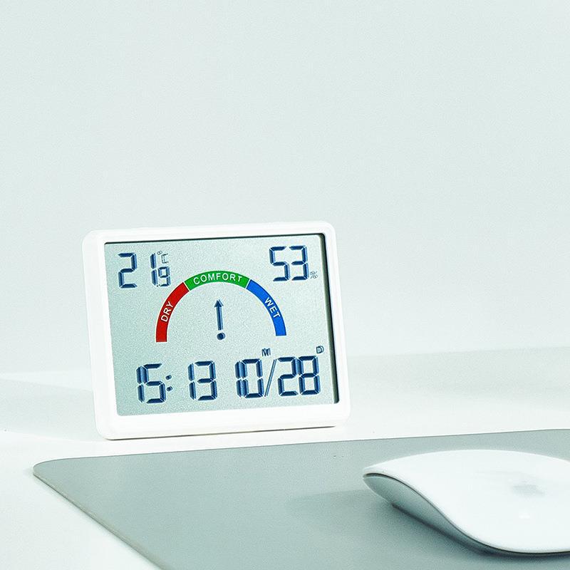 New color screen temperature and humidity clock multifunctional large screen indoor household electronic alarm clock thermometer