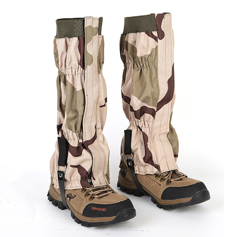 AYXSEE Outdoor Thickened 600D Oxford Cloth Snow Gaiters Leg Gaiters Scratch-Proof Waterproof Hiking Foot Covers Sand-Proof Gaiters