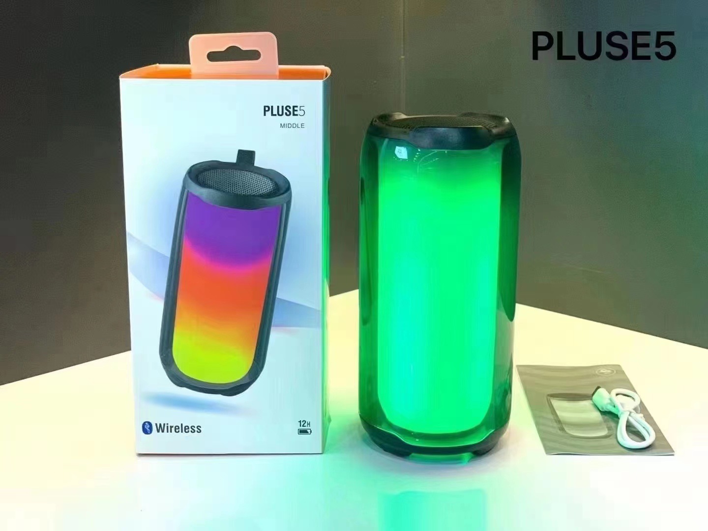 Pulse PULSE5 Bluetooth Speaker Full Screen Colorful Lights Outdoor Home Computer Desktop Bluetooth Audio Subwoofer