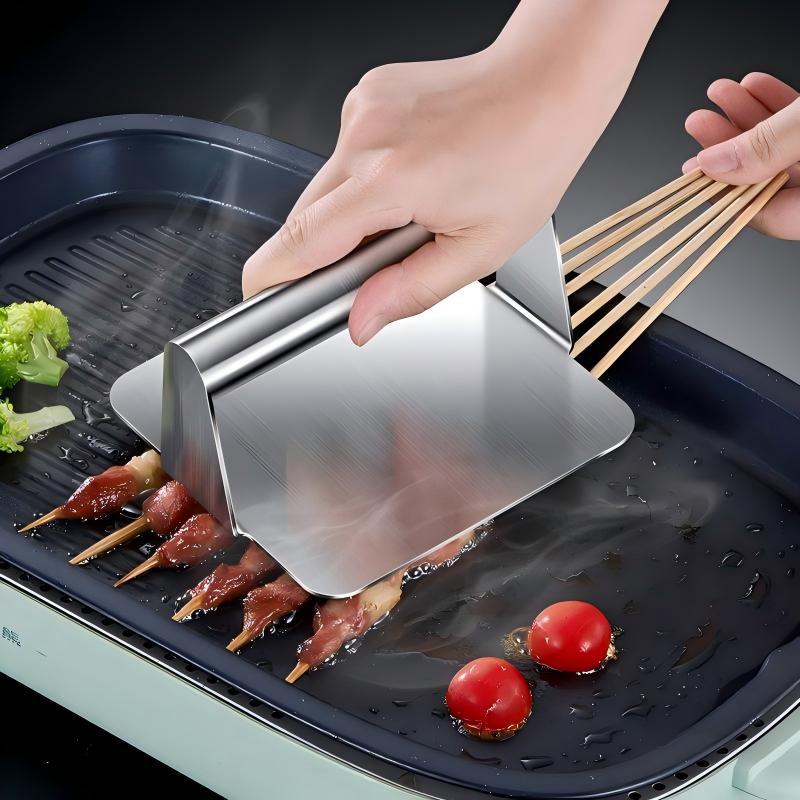 Stainless Steel Round Burger Press Hamburger Meat Press Manual Press Plate Teppanyaki Tool Home Commercial