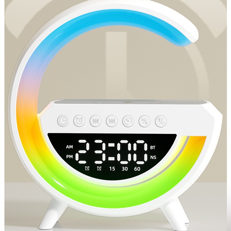 mini3401 mobile phone speaker Bluetooth small G3401 wireless charging Bluetooth speaker three-in-one alarm clock atmosphere light