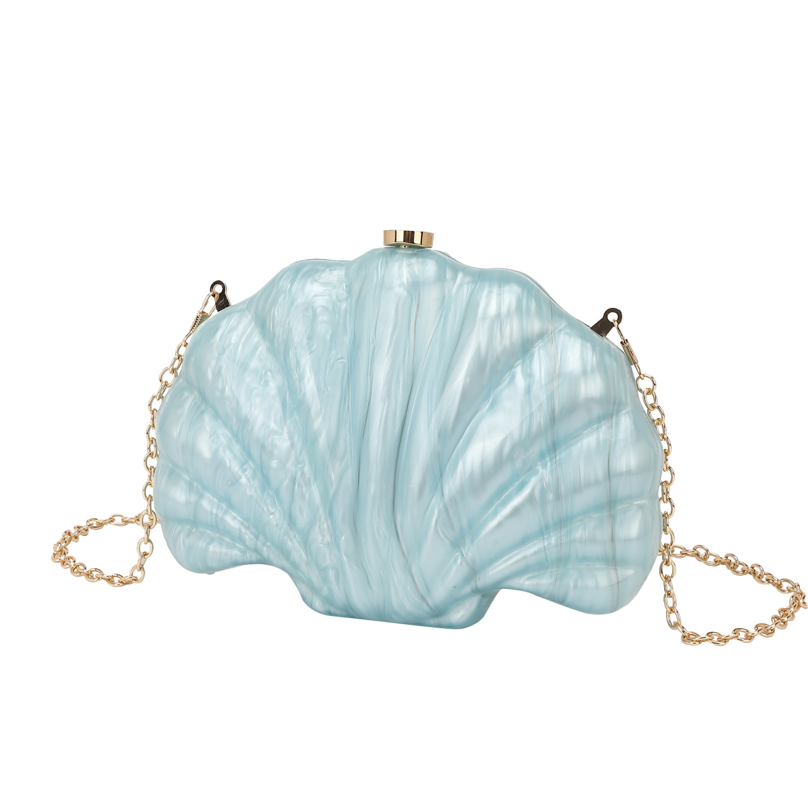 2024 New Shell Bag Natural Multicolor Evening Bag Clutch Bag Chain Shoulder Crossbody Bag Women