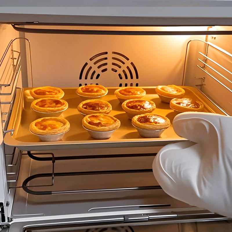 Aluminum mini egg tart mold non-stick pudding muffin cake mold round thickened chrysanthemum cup one-piece forming
