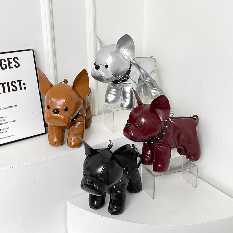 Cute Plush Toy Crossbody Bag for Women Plush Puppy Shoulder Bag Street Style Novelty Bag