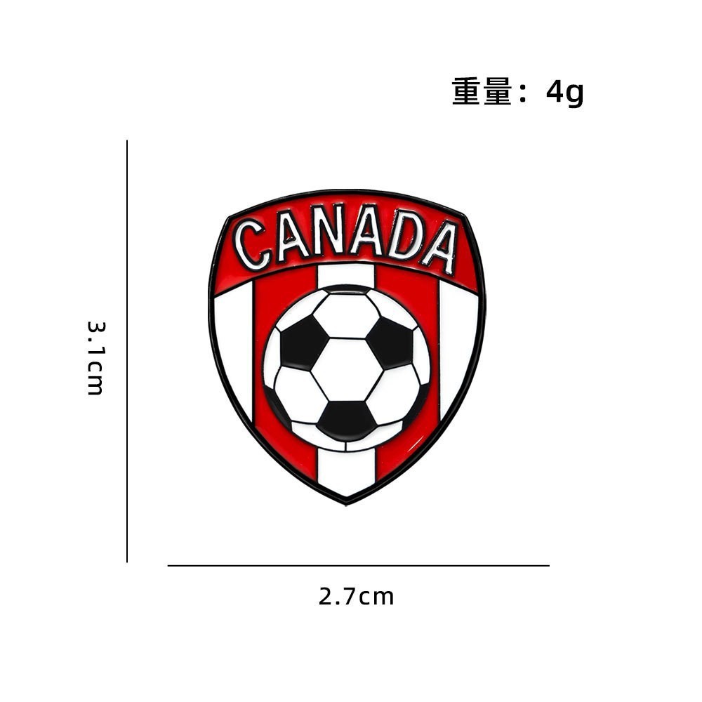 USA-Mexico-Canada World Cup Football Brooch Mexico USA Canada World Cup Peripheral Clothing Accessory Sports Badge
