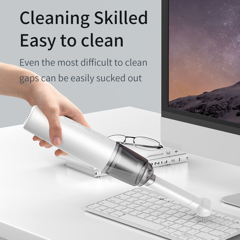 Mini Portable Car Vacuum Cleaner Home and Car Use High Power Wireless Charging Handheld Vacuum Cleaner